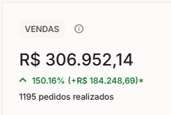 Print do faturamento de R$306.952,14